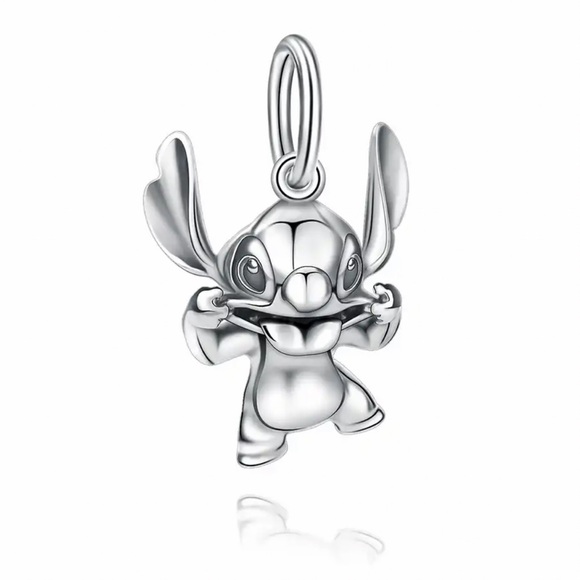 NWOT Stitch Pendant Dangle Charm Sterling Silver 925 - Picture 1 of 10